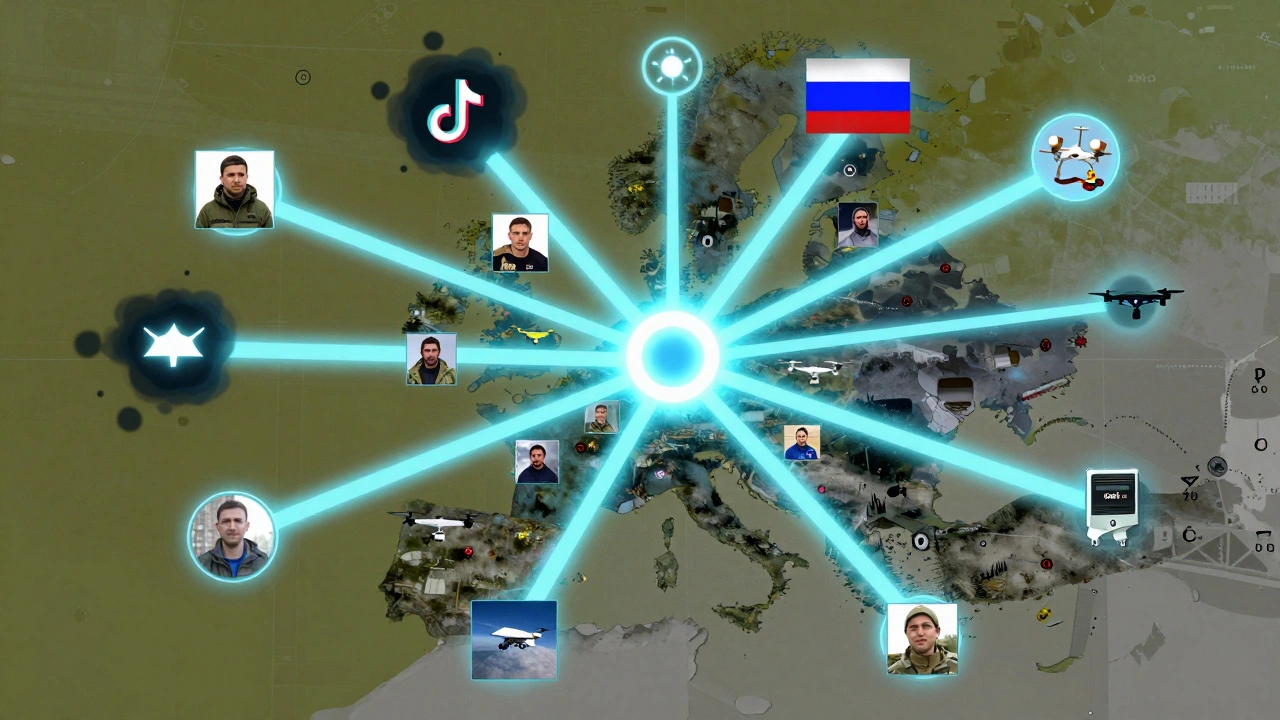 A global network of Ukrainian communicators shares real-time evidence using memes, drones, and satellite tech.